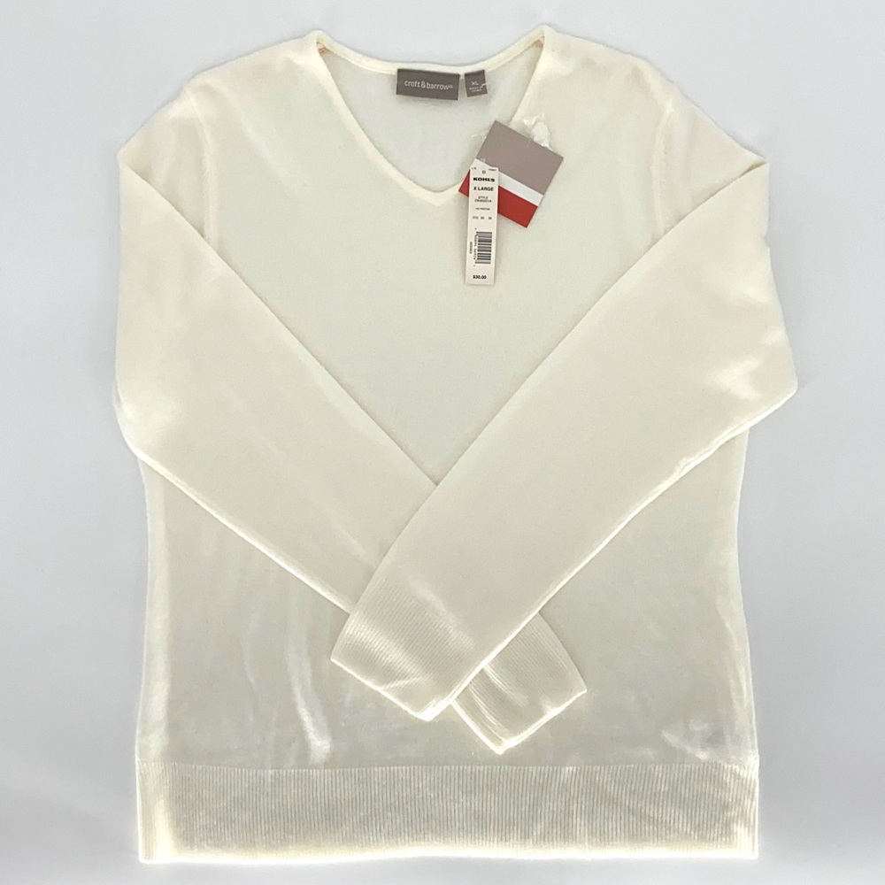 XL Croft & Barrow Sweater Ivory NWT